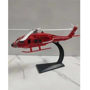 Desktop Speelgoed Jongens Alleen Thuis Cadeaus Voor Mannen Legering Noodreddingshelikopter Model 25 cm Speelgoed Vliegtuigmodellen Rood