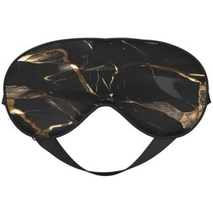 Zwart Goud Marmer Print Functionaliteit Oogmasker Slaap Lichtgewicht Reizen Yoga Camping Buitenshuis Ontspanning