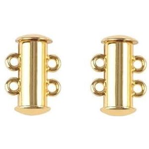 5 sets zilver/goud kleur roestvrij staal magnetische sluitingen connectoren handgemaakt voor sieraden maken DIY armbanden kettingen benodigdheden-15x10mm goud-5 sets
