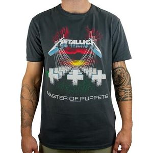Amplified Heren Master of Puppets T-shirt, grijs (antraciet), L