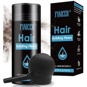 Haarpoeder van hoogwaardige vezels, poeder voor het verbergen van haaruitval, dik en volumineus haarpoeder, poeder voor mannen en vrouwen, middenbruin