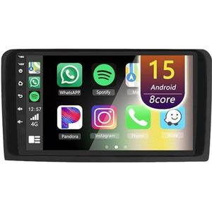 Android Radio voor Mercedes-Benz ML-Class W164 2005-2012, 9 inch Touchscreen Autoradio met Wireless CarPlay Android Auto Bluetooth WIFI(4Core(1+32GB))