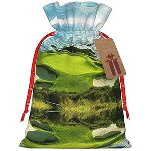 Kerst Decor, Trekkoord Gift Bag, Kerst En Verjaardag Gift Bags, Multifunctionele Herbruikbare Gift Bags. Strand Golfbaan