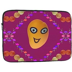 Smiley Mango schokbestendige draagbare laptop beschermende hoes, mannen vrouwen zakelijke reizen kantoorbenodigdheden cadeau 12 inch