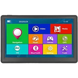 GPS-autonavigatiesysteem, 7 inch Hd Touchscreen 80 0 MHz 256m 8 GB Vrachtauto GPS Navigatie met camera achteraanzicht Voor auto, vrachtwagen, camper(With sunshade)
