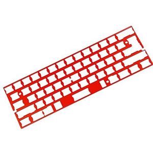 Plaat en stabilisatoren Universele Geanodiseerd Aluminium Positionering Board Plaat Ondersteuning ISO ANSI Voor GH60 PCB 60% Toetsenbord DIY (Rood)