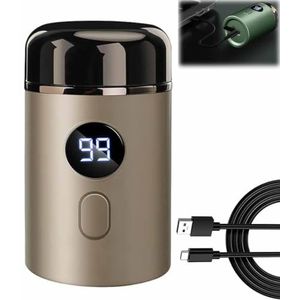 Scheerapparaat Mini Draagbare Elektrische Waterdichte Intieme Lichaamshaar met Digitaal Display for Mannen(Gold)