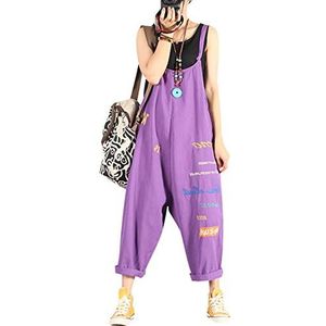 Bigassets Dames jeans tuinbroek mouwloos overalls rompertje, Stijl 2 groen, Eén maat