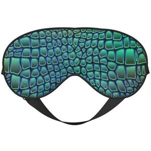 YFSGDLBN Alligator Skin bedrukt zacht oogmasker slaaphulp oogmasker verduisterend slaapmasker