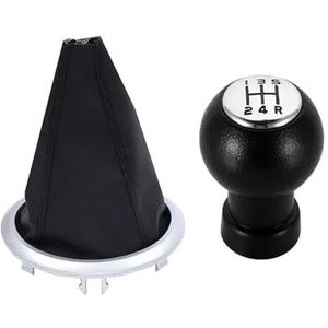 Gear Shift Stick Knop Voor Suzuki Voor Swift SX4 Voor ALTO 2005-2014 Auto Hand Speed ​​Gear Shift Knop Gaitor Collar Case Versnellingspook knop(Chrome Set)