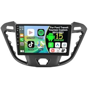 Draadloze Autoradio Android 15 voor Ford Transit Tourneo Custom 2013-2021 met draadloze carplay en Android Auto Bluetooth USB Wifi 4G GPS Navigatie(S-5(6G+128G))