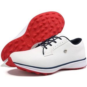 PENXZT Waterdichte golfschoenen voor heren, klassieke outdoorschoenen zonder spikes en spijkerloze zool,G,39 EU