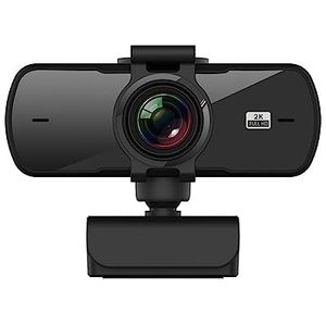 Web Camera, Webcam 2K Full HD 1080P Webcamera Autofocus Met Microfoon USB Web Cam for PC Computer Laptop Desktop Webcamera for Conferenties, Live Streaming, Opname