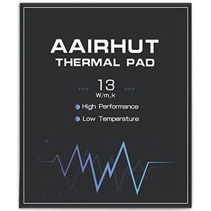 Aairhut 13W/m.K Thermische Pad De Grote, 120 x 120 x 1,5 mm, 1 stuk Hoge Prestaties Siliconen Thermische Pad Niet-Geleidend Bijzonder Zacht voor PC PS4 GPU M.2 SSD