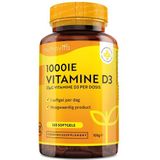 Vitamin D 1000 IU (25 μg) - Vitamine D3 voor Volwassenen - 365 Vitamine D Capsules voor 1 volledig jaarvoorraad - goed voor weerstand en ondersteunt spieren, botten en tanden - Nutravita