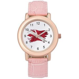 Duiker Down Vlag Horloges Voor Vrouwen Mode Sport Horloge Vrouwen Lederen Horloge