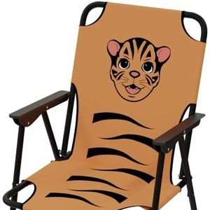 Kids Outdoor Campingstoel Klapstoel Camping Stoel Outdoor Camping inklapbaar staal gepoedercoat vers. Motiven, Kleuren:Tiger