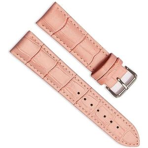 dayeer Zachte lederen horlogeband Horlogeband voor Tissot Horlogeband voor Seiko Accessoires Polsband (Color : Pink, Size : 21mm)