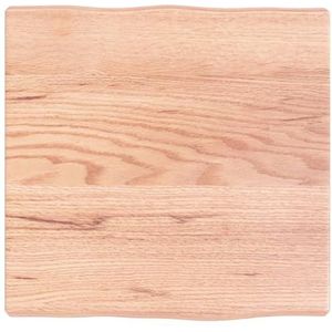 DIGBYS Tafelblad Lichtbruin 40x40x(2-4) cm Behandeld Massief Hout Live Edge