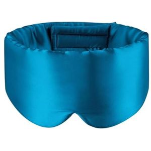 2 stuks moerbeizijde slaapmasker voor vrouwen man oogbedekking zacht slapen met verstelbare bandhulp voor slaap (blauw)