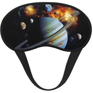 Slaapmasker voor zijslaper zijden slaapmaskers met elastische band, super zachte oogslaapschaduwhoes, planeet Jupiter, verduisterende nachtblinddoek voor vrouwen mannen reizen