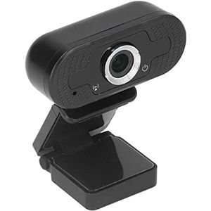 BROLEO PC-Webcam, Automatische Lawaai Vermindering PC Camera ABS met Microfoon voor Webinar voor Desktop