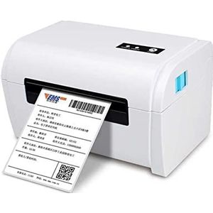 Labelprinter Thermische label printer thermisch 4 inch bluetooth USB Express Shipping Barcode Sticker Printer Automatische labeldetectie (Color : White, Size : M)