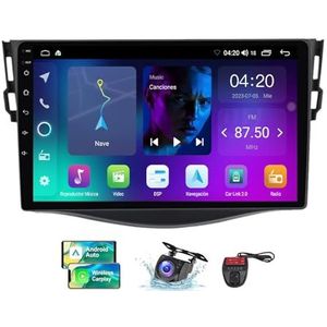 Android 13 Dubbel DIN autoradio voor Toyota RAV4 3 XA30 2005-2016-GPS Navi | Gratis achteruitrijcamera| 9 inch Scherm met Carplay Android Auto/FM RDS DAB+/Bluetooth/SWC/DSP Stereo(NF-1)