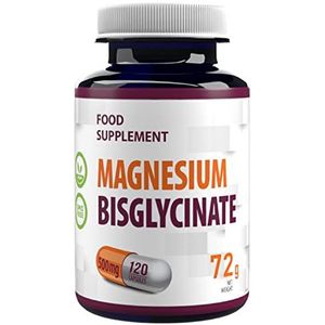 Hepatica Magnesiumbisglycinaat 2000 mg per portie | 120 veganistische capsules | Spier-, slaap- en zenuwondersteuning met hoge sterkte | Getest door 3e partijen | Niet-GMO & Glutenvrij
