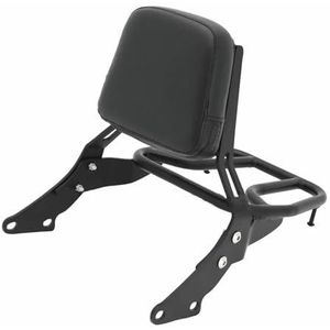 Bagagerek Achter Voor Bonneville T100 T120 Voor Scrambler 2016-2021 Motorfiets Achterpassagier Rugleuning Sissy Bar met Bagagerek(Black)