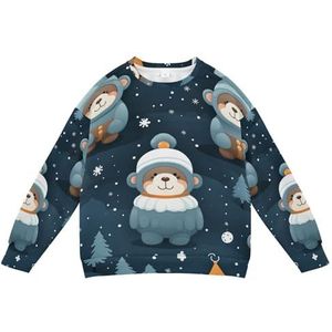 KAAVIYO Sneeuwleuke hond blauw kinderen sweatshirt zachte lange mouwen trui ronde hals tops shirts voor jongens meisjes, Patroon., XS
