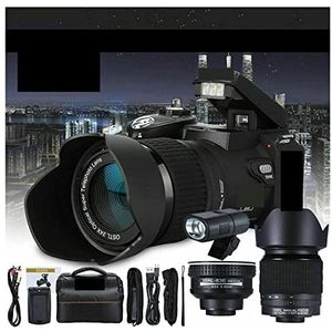 Videocamera Vlogcamera Recorder 33MP digitale camera 0,5x groothoeklens 24x telelens + LED-licht digitale camera(D7100 2 battery)