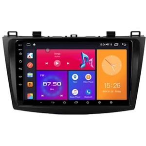 Android 13 Autoradio 9 inch Touch scherm dubbele Din auto stereo voor Mazda 3 BL 2009-2013 met Bluetooth/FM radio/wifi/USB/stuurwielbediening/GPS(4 Core 4+64G)
