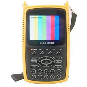 Satellietzoekers SH-820HD Acm DVB-S2 DVB-T/T2 CCTV Combo Vs V8 Finder 2 Digitale satellietmeterzoeker H.265 Kpt-717ts HEVC LCD-scherm met meter met satellietdetectie (Color : DVB-S2 only, Size : Plu