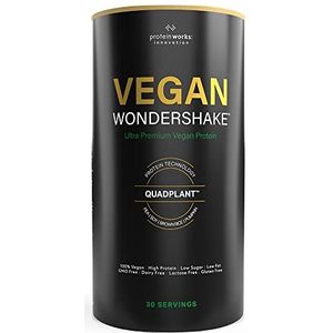 THE PROTEIN WORKS Vegan Wondershake | Vegan Protein Shake | Award Winning | Super Smooth, Amazing Taste | 30 Servings | Choc Caramel Biscuit