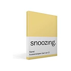 Snoozing flanel kussenslopen (set van 2) Geel 60x70 cm (25 geel)