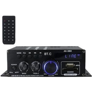 Versterker, AK380 800 W Thuis Auto Eindversterker 2 Kanaals 5.0 Audio Digitale Versterker FM USB Afstandsbediening HIFI Stereo Subwoofer