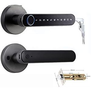Smart Door Lock, Smart Fingerprint Deurslot Handvat for Thuis Huis Appartement Met Sleutelkaart Digitaal Deurslot Toetsenbord Keyless Entry elektronisch slot,ondersteunt vingerafdrukontgrendeling(320