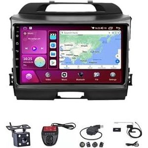 Android Touch Screen Car Stereo 10 Inch Car Stereo Radio Plug And Play Autotoebehoren Autoradio met Bluetooth En Navigatie En Achteruitrijcamera Voor Kia Sportage 3 SL 2010-2016(M600S 4G+WIFI 6G+128
