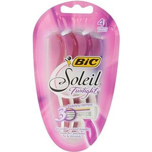 Bic Soleil Twilight, Triple Blade wegwerp scheerapparaten voor vrouwen 4 ea (Pack van 4)