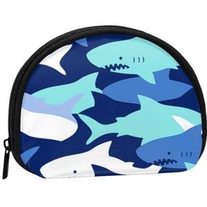 Portemonnee Portemonnee, Portemonnees Portemonnee Verandering Pouch Portemonnee Mini Portefeuilles voor Vrouwen Meisjes Gift, Blauwe Haai Camo, zoals afgebeeld, Eén maat, Munt Pouch