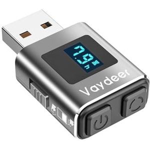 Vaydeer Muisjiggler, metalen muisbeweger met 2 natuurlijke en willekeurige tracks, USB-muiswiebeler met timer, Type-C Jiggler om apparaten actief te houden - grijs