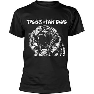 Tygers of Pan Tang Men's Tiger T-Shirt Black overhemden(Small)