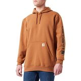 Carhartt Midweight Sleeve Logo Hoodie heren Sweatshirt, Carhartt Bruin, M