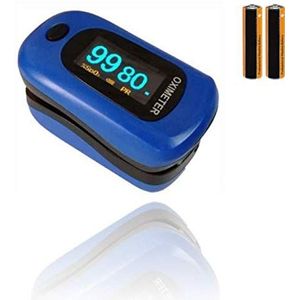Professionele vingerverzadigingsmeter (batterijen meegeleverd) | kardinale slag en frequentie van de pols, zuurstof-indicator