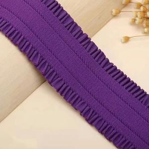 Hoge elasticiteit elastische riem verdikte duurzame tailleband elastische band kant brede riem broek taille rok speciale accessoires-paars-50mm-2m