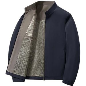 Pegsmio Heren herfst jas zakelijke winddichte jas kantoor opstaande kraag jas, Blauw, XL