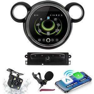 Android 15 Autoradio Navi voor Mini Cooper R56 R60 2007-2014 9 ""Screen multimediaspeler met draadloze carplay GPS-navigatie HIFI FM 5G-WiFi SWC DSP MIC-camera,8g+128g