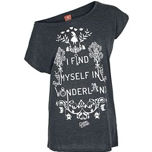 Alice in Wonderland I Find Myself In Wonderland T-shirt grijs gemêleerd 4XL