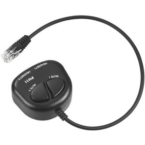 Zwfjcmsa TWEE Mute Schakelaar Training Adapter Dual RJ9 Sockets naar RJ9 Headset Mannelijke Plug voor Call Center Headset Training Adapter 4P4C